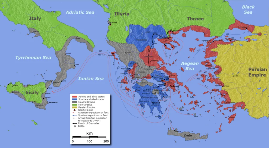 Map of Peloponnesian War
