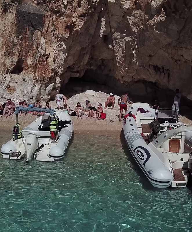 People sunbathing at Grama Bay, Vlore