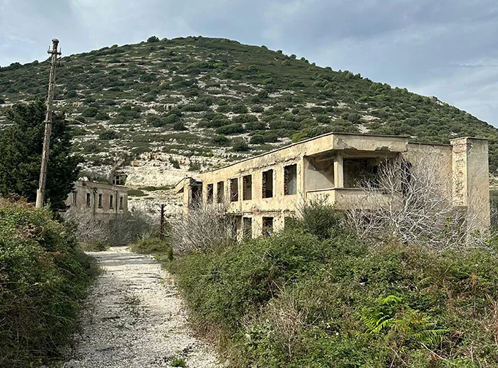 Abandoned buildings on Sazan Island, Vlore Albania