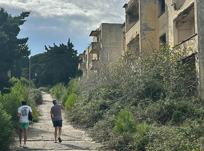 Buildings on Sazan Island, Vlore Albania