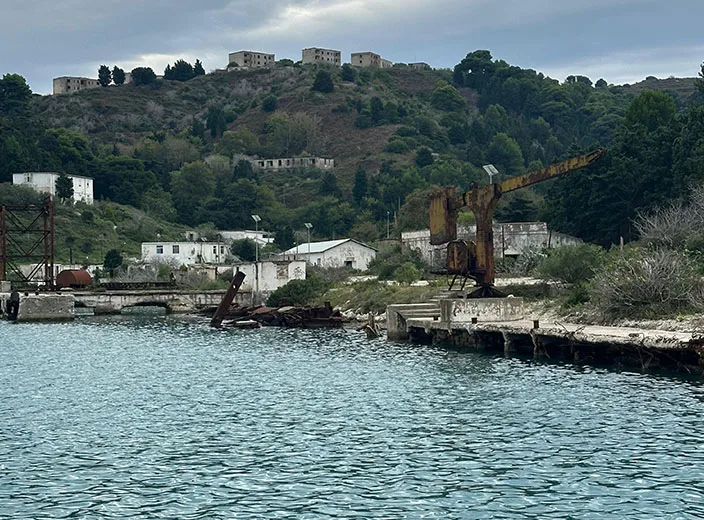 Close view of Sazan Island
